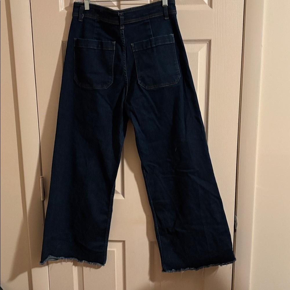Zara Dark Blue Flare Jeans - Picture 2 of 3